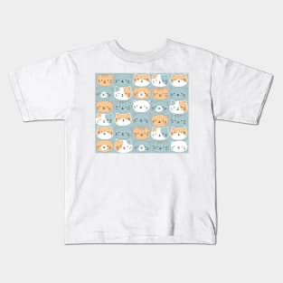 Cute Kitten Faces Kids T-Shirt